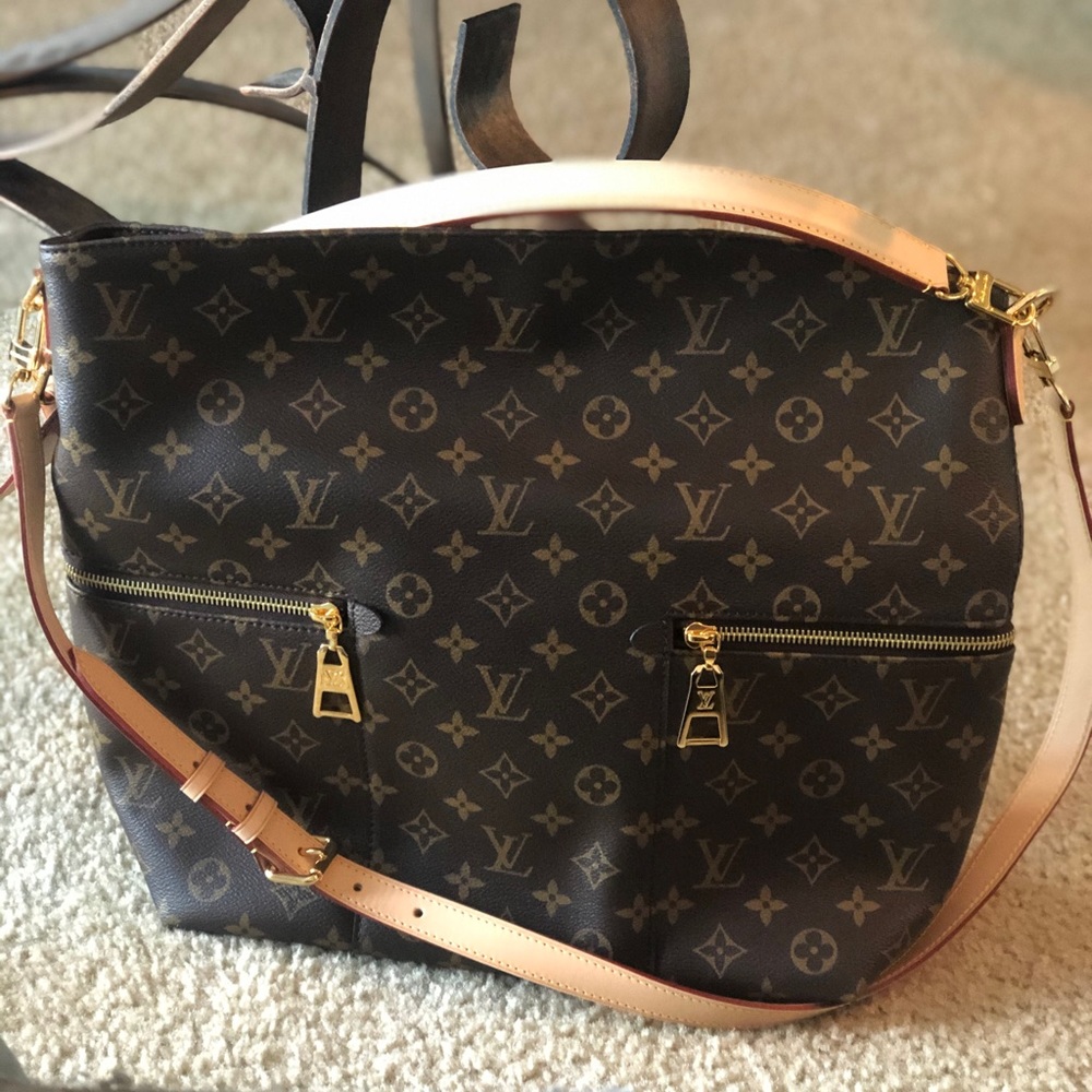 Louis Vuitton Melie Brown Monogram Canvas Hobo Bag